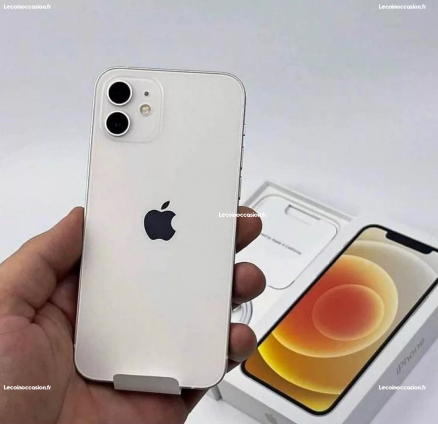 iPhone 12 mini blanc (boîte + accessoires)