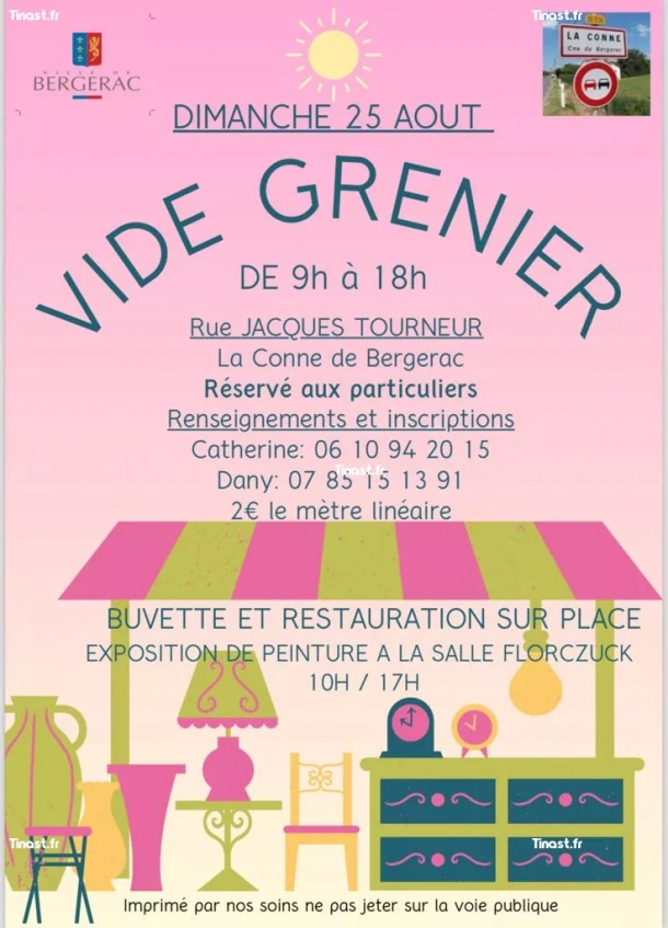 Vide grenier La Conne de Bergerac